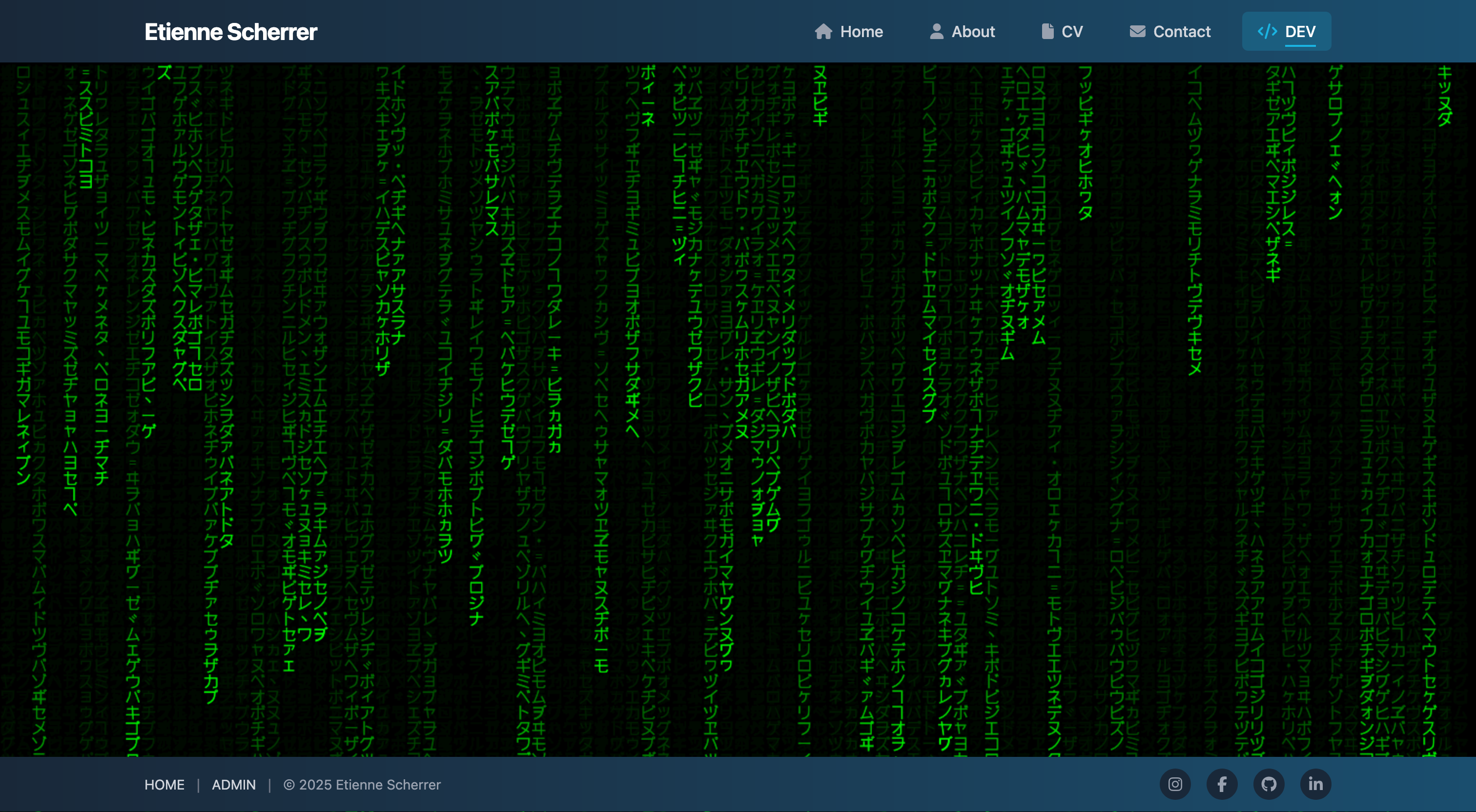 Matrix Rain Effect