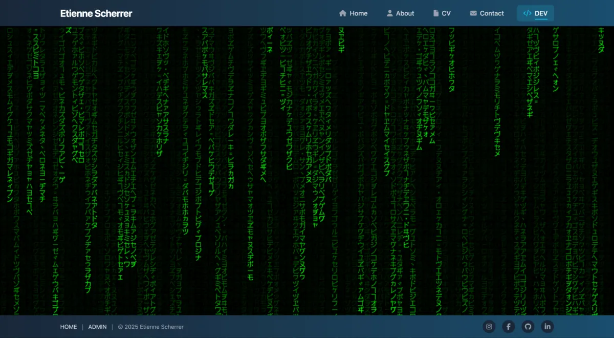 Matrix Rain Effect